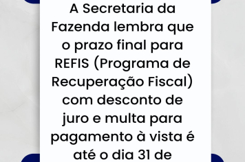 Prazo para Refis com desconto encerra no final deste mês
