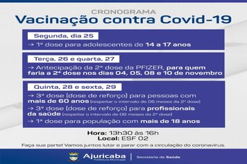 Cronograma da vacinação contra COVID-19