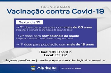 Cronograma da vacinação contra COVID-19