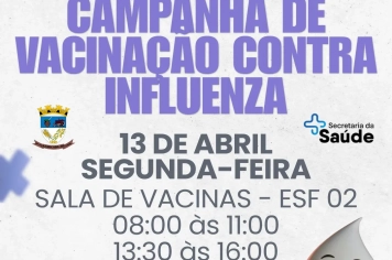Vacinação contra Influenza terá continuidade na próxima semana