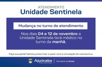 Atendimento da Unidade Sentinela