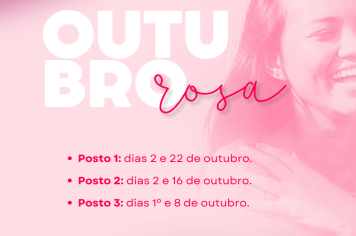 Outubro Rosa terá programação especial nas Unidades de Saúde