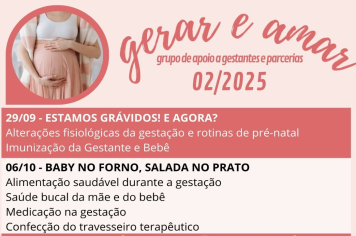 Secretaria de Saúde promove mais uma edição do Grupo de Gestantes