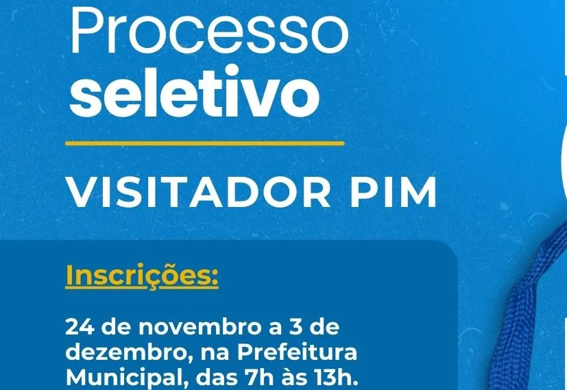 Município abre inscrições para Processo Seletivo do Programa Primeira Infância Melhor