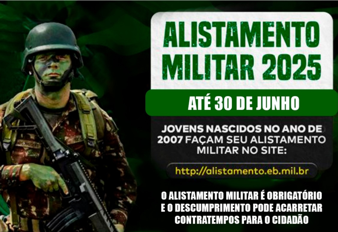 Alistamento Militar deve ser feito até 30 de junho